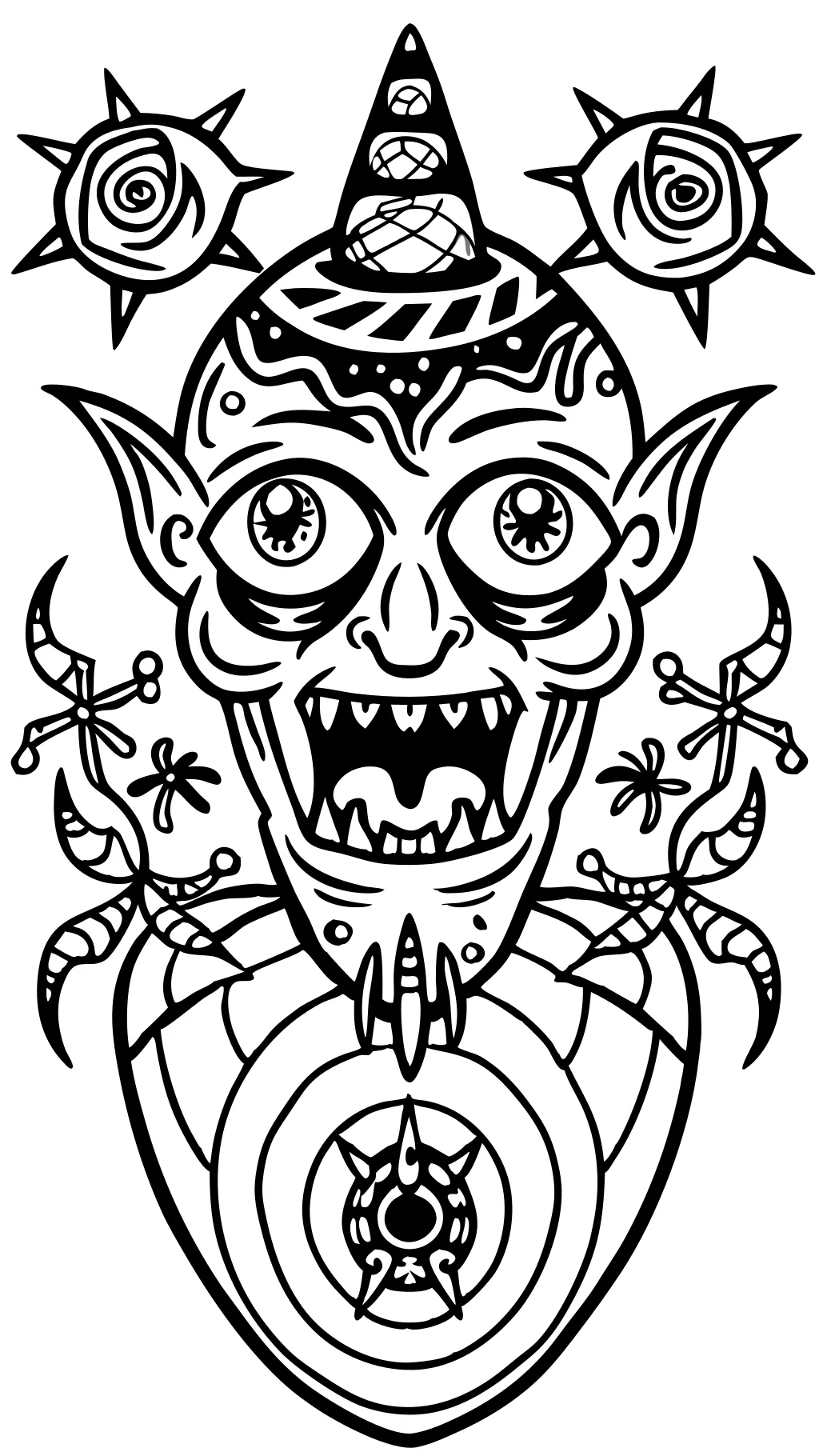 creepy trippy coloring pages